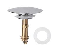 Pop Up Click Clack Plug,66mm Pop-up Stopper, Push Sink Drain for Kitchen Bathroom Washbasin Bath, Solid Brass Chrome Plating