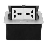 Pop-Up Desk Power Socket, 16A Embedded Hidden Desktop Socket with 2 Aluminum Alloy Sockets for Countertops, Floors, and Kitchens