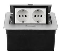 Pop-Up Desk Power Socket, 16A Embedded Hidden Desktop Socket with 2 Aluminum Alloy Sockets for Countertops, Floors, and Kitchens