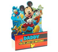 Pop Up Disney Daddy Birthday Card - 3D Mickey Mouse Daddy Birthday Card - Pop Up Mickey Mouse Daddy Birthday Card