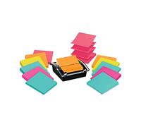 Pop-Up Dispenser Value Pack, For 3 x 3 Pads, Black/Clear, Includes (12) Marrakesh Rio de Janeiro Super Sticky Pop-up Pad