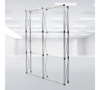 Pop up Display Stand Tension Backdrop Booth Frame Folding Space Truss,Aluminum Trade Show Exhibition banner Stand Poster rack for Concert Birthday Party Signing Conference Weddings,Carrying Bag