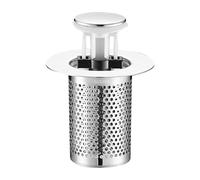 Pop Up Drain Filter Sink - Stainless Steel Drain Filter | Filter Basket Hair Catcher |Bathroom Sink Drain Strainer | Rust Proof Sink Filter Strainer | Fine Bathroom Sink Strainer for Bathroom Bathtub