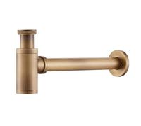 pop-up drains and Overflows, Brass Body P-Trap Wall Connection Bathroom Sink Drain Multicolor(Antique Brass)