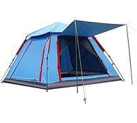 Pop Up Family Camping Tent, Automatic Ship Type Single layer 3-4Person Portable Folding Outdoor Quick-Opening Beach Tents Waterproof