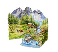 Pop Up Fathers Day Card - 3D Largemouth Bass Birthday Card with Rod & Lure, Father’s Day Card for Dad, Husband, Grandad, Gift for Fishermen & Anglers (Size 15x20 cm - Fishing)