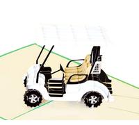 Pop Up Fathers Day Card - Handcrafted 3D Pop-Up Birthday Greeting Card for Him Dad Hushand (Size 20x15 in - Golf)
