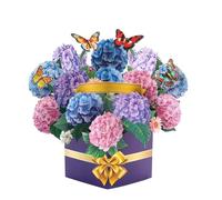 Pop Up Flower Bouquet Card 3D Greeting Cards 10 Inch Life Size Forever Paper Flower Bouquet Gift with Black Note Card & Envelope Brithday,Weeding,Anniversary ,Get Well,Thank You,Valentine’s Day,Mother