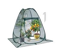 Pop-Up Garden Mesh Net Cover, 72x72x82cm Nylon Foldable Plant Protection Tent, Green Raised Bed Cover Greenhouse Netting For Outdoor Potted Plants, Protects Against Deer, Birds And Rabbits