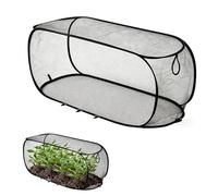 Pop-Up Garden Mesh Plant Cover for Raised Beds, Foldable Insect Bird Barrier Netting Tent with Zipper & Stakes, Pest Guard Crop Cage for Vegetables (1,Black 1pcs)