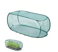 Pop-Up Garden Mesh Plant Cover for Raised Beds, Foldable Insect Bird Barrier Netting Tent with Zipper & Stakes, Pest Guard Crop Cage for Vegetables (1,Green 1pcs)