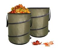 Pop Up Garden Waste Bag 113L Waste Bins Collapsible 420D Oxford Garden Rubbish Bags, Leaf Collection Bag Durable Garden Refuse Bags Easy Transportation