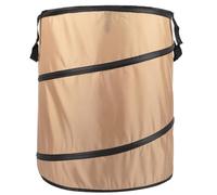 Pop Up Garden Waste Bag Oxford Cloth Collapsible Large Heavy Duty Sack With Handles For Waste Rubbish Toys Etc Garden Bag For Storage Gardening Reusable Container for Lawn Care (Khaki-90L)