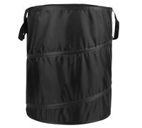 Pop Up Garden Waste Bag Oxford Cloth Collapsible Large Heavy Duty Sack With Handles For Waste Rubbish Toys Etc Garden Bag For Storage Gardening Reusable Container for Lawn Care (Black-37L)