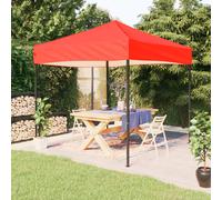 vidaXL Party Tent with 4 Mesh Sidewalls Red 3x4 m HDPE