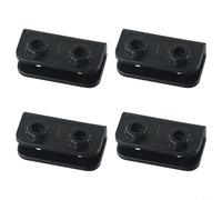Pop-Up Gazebo Replacement Connector Set, Rectangular 2-Way Bracket for Tent Frame Poles, for Spare Parts for Outdoor Garden Shelter, Black, 1Pc or 4Pcs Pack(4PCS)