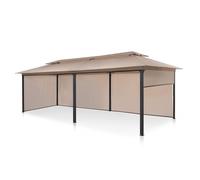 Pop Up Gazebo Side Panels 3x6m Outdoor Garden Tent Canopy Weatherproof Beige