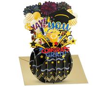 Pop-Up Graduation Card, 3D Graduation Card Congratulations on Your Graduations, Suitable for Preschool Kindergarten Middle School College, Any Other Milestone