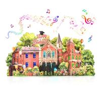 Pop Up Graduation Cards, 3D Happy Graduation Card with Music & Lights, Jumbo Congrats Grad Greeting Cards, Musical Congratulations Graduation Gifts for 2026 High School College University Graduates