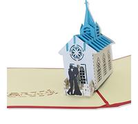Pop-up Greeting Card 3D Handmade House Origami Greeting Card Envelope Greeting Card for Blessing Gift Decoration