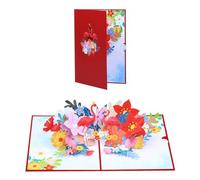 Pop Up Greeting Cards Floral Flamingo Pop Up Birthday Valentine's Day Graduation Valentines Day Greeting Cards
