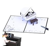 Pop up Greeting Cards - Piano Pop up Card Paper Greeting Card | Handmade Birthday Card Funny Foldable Celebration Card for Congratulations & Thanksgiving