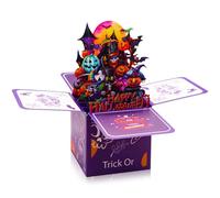 Pop Up Halloween Card 3D Halloween Ghosts Holiday Greeting Cards with Envelop and Note Card, Decorations Indoor Gifts for happy Birthday Daughter Family