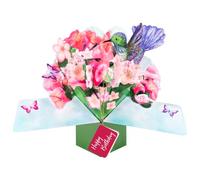 Pop Up Hummingbird & Flowers Happy Birthday Card 3D Greeting Cards POP223