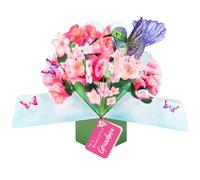 Pop Up Hummingbird & Flowers To A Wonderful Grandma Card Suit Any Occasion POP223M06