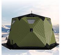 Pop-Up Ice Fishing Shelter, Insulated Winter Tent with Removable Windows and Ventilation, Seats 5-6 People for Camping and Fishing
