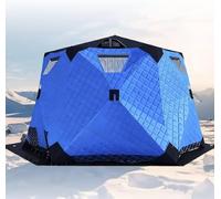 Pop-Up Ice Fishing Shelter, Insulated Winter Tent with Removable Windows and Ventilation, Seats 5-6 People for Camping and Fishing