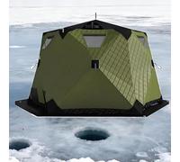 Pop-Up Ice Fishing Tent for 3-5 People, Insulated Winter Shack with Chimney Opening, Windproof 420D Material, Foldable for Easy Storage