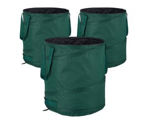 Pop-up leaf sack freestanding Heavy-Duty Waste Container 3 Pack Water Resistant