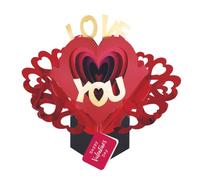 Pop Up Love You Happy Valentine's Day Pop Up Card 3D Greeting Cards POP049V01