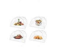 Pop Up Mesh Screen Strong Food Cover Tent Reusable and Collapsible,Food Protector Tent Keep Out Flies, Bugs,4 Pack(12,14,16,18 Inches)