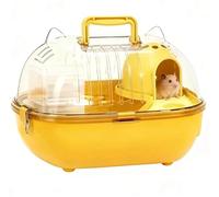 Pop-Up Mini Critter Cab, Fold-Flat Clear Cage, 360° View, for Short-Trip Car Ride, Squirrel Picnic, Park Day