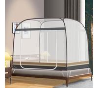 Pop-Up Mosquito Net Bed Tent, Portable, No Installation Required, Travel Insect Net for Camping, Outdoor & Home UseGrey,L