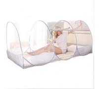 Pop Up Mosquito Net for Bed with Bottom, Suit for Single/Double Bed, Portable Mosquito Tent for Camping, Easy Foldable Travel Mosquito Netting Tent with Zipper Entry for Indoor Outdoor Home Dorm