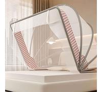 Pop-Up Mosquito Net Tent - Foldable, Portable High-Density Fine Mesh with Zip Door; No-Installation Insect/Midge Net for Indoor Home, Outdoor Camping & Travel(Muster 2,140x190cm)