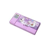 Pop Up Multifunction Pencil Case with Calculator, Pencil Sharpener, Double Layer, Large Capacity, Multiple Cute Patterns, Suitable for School Girls, Boys, Great Gifts for Kids, School Supplies