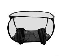 Pop-Up Mushroom Air Box with For Zippered Closure and Transparent Construction for Home Cultivation and Environmental Tracking 90x60x60cm Plastic Unit (black)