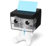 Pop-up Notes Dispenser for Desk, Idea Boy Sticky Note Holder for Office School, Cute Office Supplies, 3x3 in, Magnetic Design, White, 1 Pack