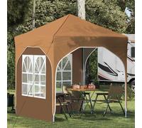Pop-up party tent 192x192x245cm Beige 210D Oxford Silver Coating 3-Height Easyup