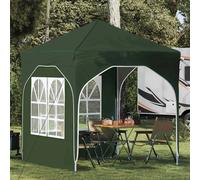Pop-up party tent 210D Oxford Green+ 192x192x245cm Quick-Height Adjustable 3lvl