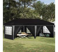 Pop-up Party Tent 575x288x245cm Black 210D Oxford Silver-Coated Steel Adj227-245