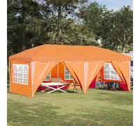 Pop-up Party Tent 575x288x245cm Orange 210D Oxford Silver Coated Steel Frame Hgt