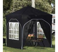 Pop-up Party Tent Anthracite 192x192x245cm 210D Oxford Silver Coating 227-245cm