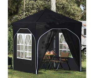 Pop-up Party Tent Anthracite 192x192x245cm 210D Oxford Silver Coating 227-245cm