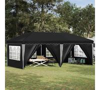 Pop-up Party Tent Anthracite 575x288x245cm 210D Oxford Silver Coated, Height Adj