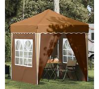 Pop-up Party Tent Beige 195x195x245 cm Oxford Fabric Waterproof UV Shelter Lite